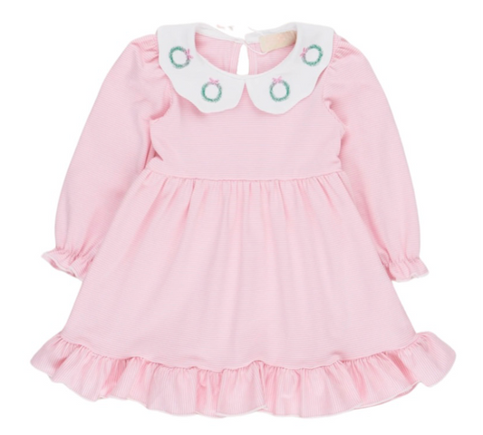 Pink Wreath Baby Girl Dress